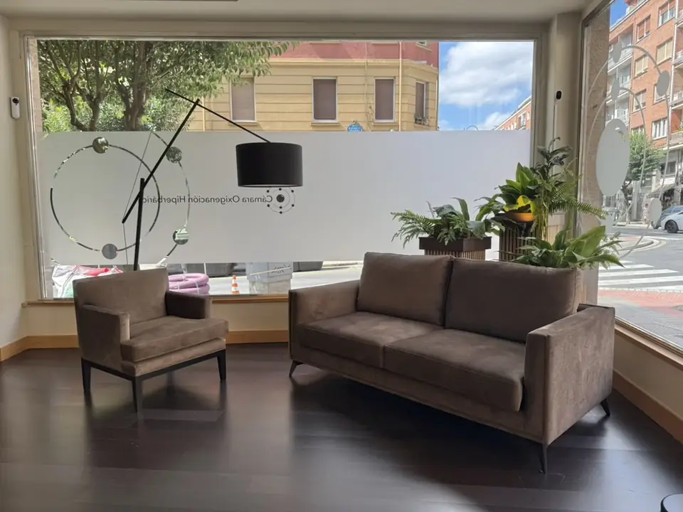 Sala de espera del centro BaricO2 en Deusto, Bilbao